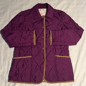Dooney & Bourke purple quilted logo lined jacket XS